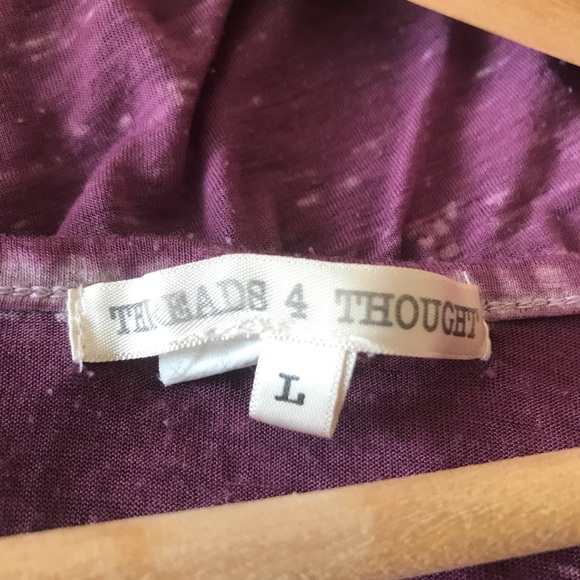 🦋Threads 4 Thought purple burnout graphic T SZ. L - Picture 3 of 4